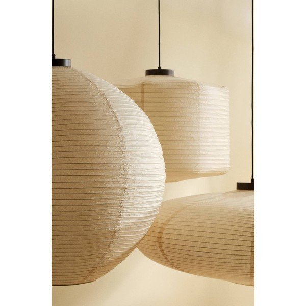 Béžové papierové závesné svietidlo ø 60 cm Siv – Jotex-image-3