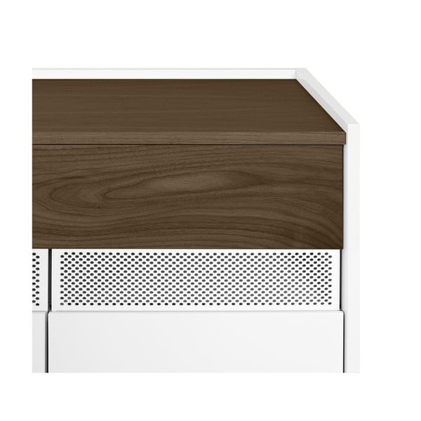 Biela komoda s prvkami z orechového dreva TemaHome Radio-image-3