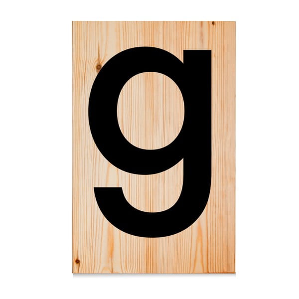 Drevená ceduľa Letters G