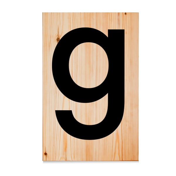 Drevená ceduľa Letters G