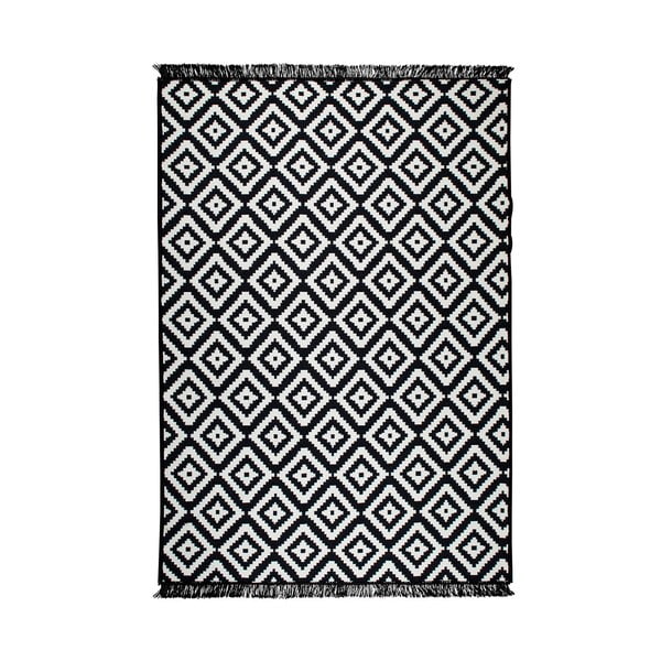 Čierno-biely obojstranný koberec Helen, 160 × 250 cm