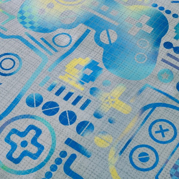 Sivá napínacia detská plachta na jednolôžko/na vysoký matrac z mikrovlákna 90x190 cm Gamer – Catherine Lansfield-image-2