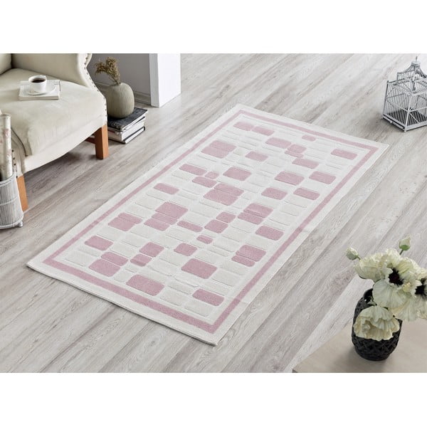 Koberec Pink Tiles, 120 × 180 cm