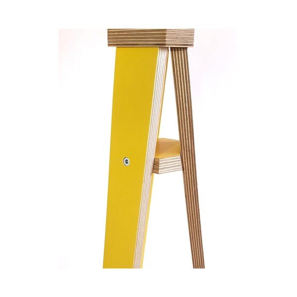 Žltá stojacia lampa s bielym tienidlom a červeným káblom Ragaba Wanda-image-2