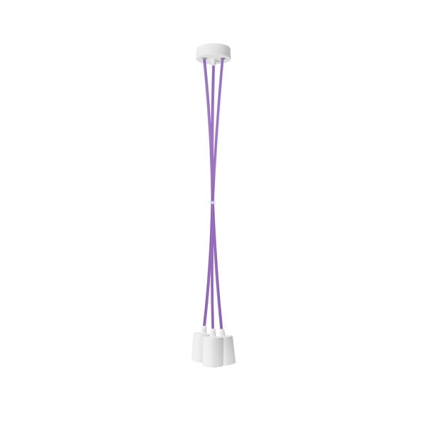 Trojitý fialový závesný kábel s bielou objímkou Cero Bulb Attack