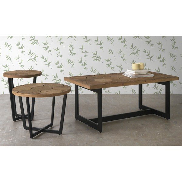 Konferenčný stôl s čiernou železnou konštrukciou Geese Honeycomb, ⌀ 59 cm-image-4