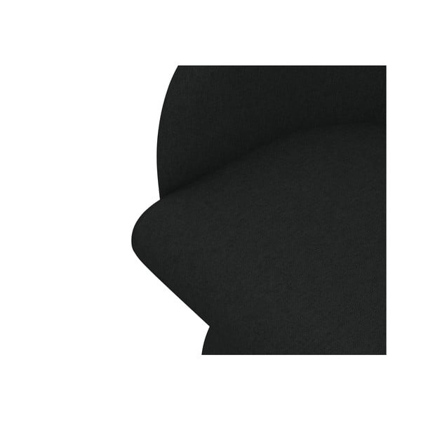 Čierne čalúnené jedálenské kreslo Kanoa – Makamii-image-4