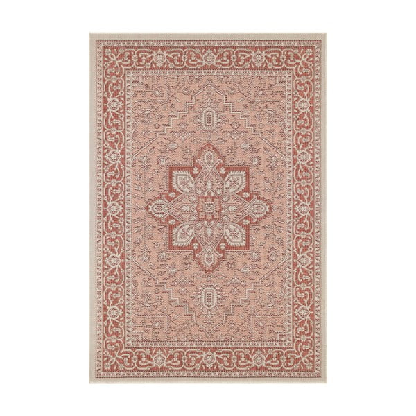 Červeno-béžový vonkajší koberec NORTHRUGS Anjara, 140 x 200 cm