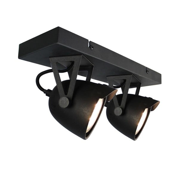 Čierne nástenné svietidlo LABEL51 Spot Moto Cap Dos