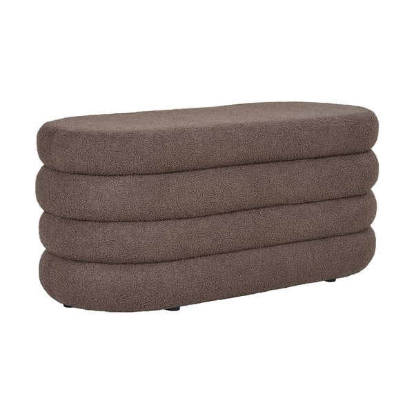 Hnedá lavica z textílie buklé Dartford – House Nordic-image-3