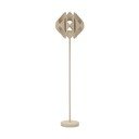 Béžová stojacia lampa s kovovým tienidlom (výška  155 cm) Space – Mauro Ferretti