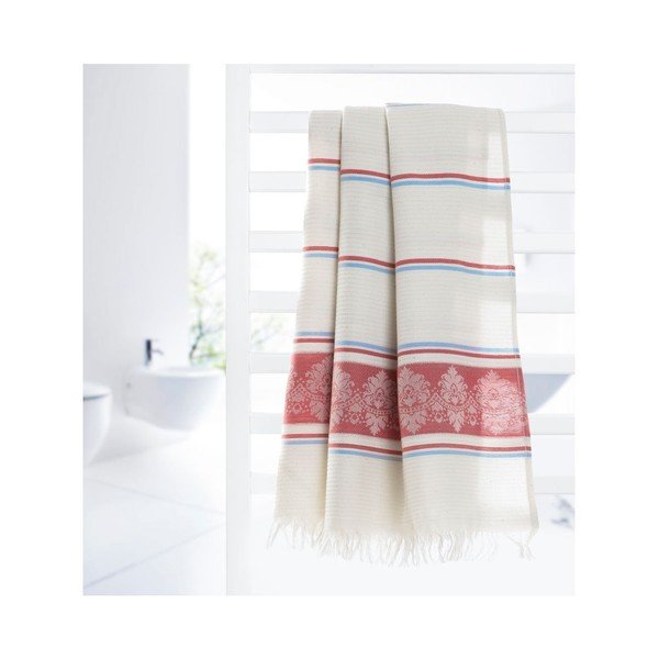 Červeno-béžová hammam osuška Deco Bianca Loincloth Hatice Pink, 80 x 170 cm-image-2