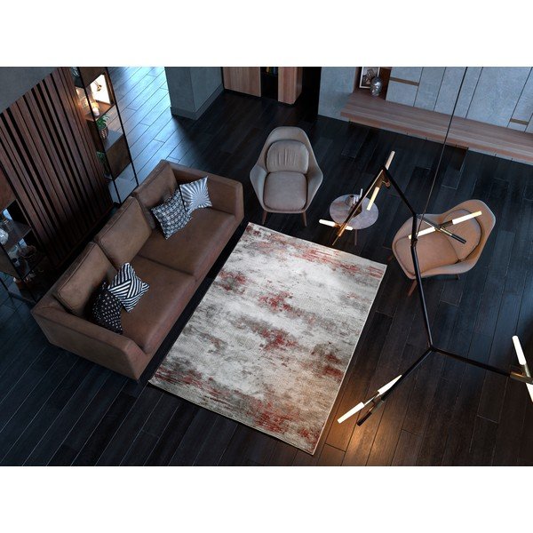Sivo-oranžový koberec Universal Babek Vintage, 80 x 150 cm-image-1