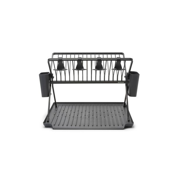 Tmavozelený kovový dvojposchodový odkvapkávač 42x51 cm – Brabantia