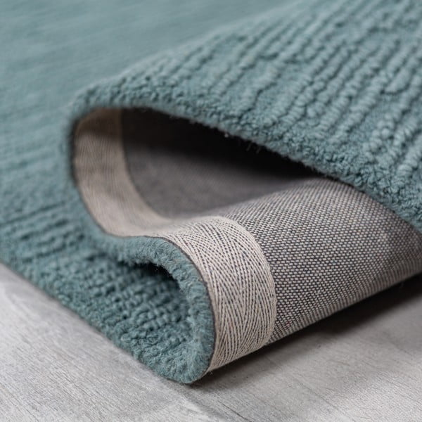 Sivomodrý ručne tkaný vlnený koberec 160x230 cm Harris Boucle – Flair Rugs-image-3