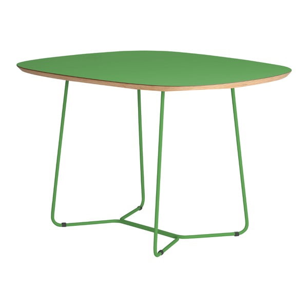 Zelený stôl s kovovými nohami IKER Maple