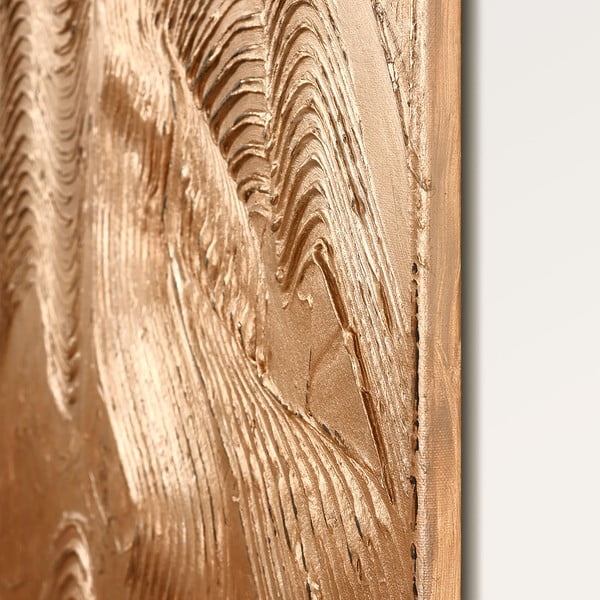 Ručne maľovaný obraz 88x118 cm Metallic Brown – Malerifabrikken-image-2