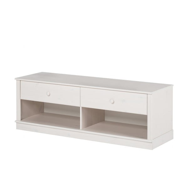 Biely TV stolík z borovicového dreva 137x47 cm Anita – Støraa-image-2