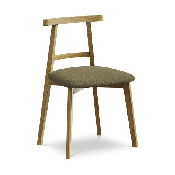 Zelená jedálenská stolička z masívneho dreva Ohelo – Makamii