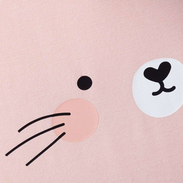 Ružový detský puf Rainbow Rabbit - Yellow Tipi-image-1