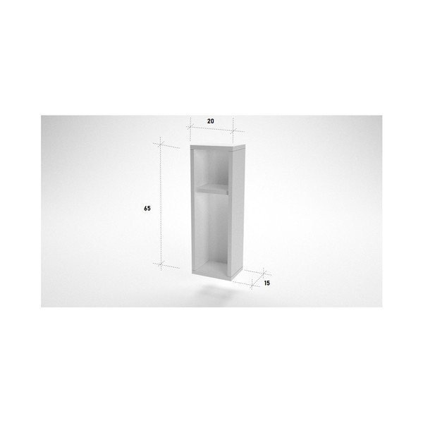 Biela nástenná polica / nočný stolík Turra-image-1