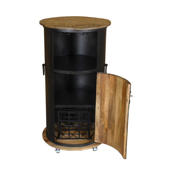 Čierna kovová vinotéka na 9 fliaš, 60x115 cm Luni – Interia Home & Living-image-3