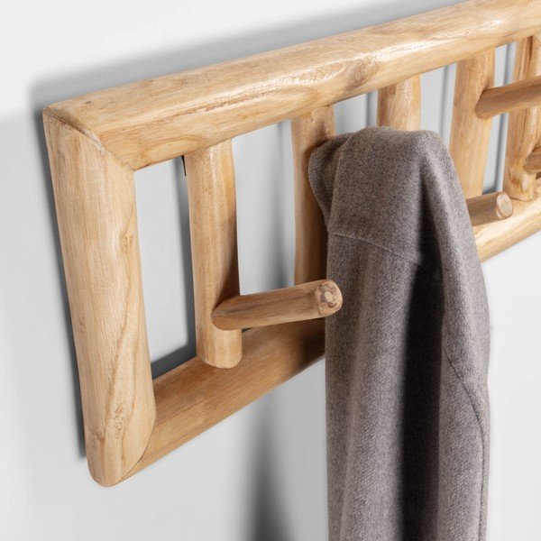 Nástenný vešiak z tíkového dreva Kave Home Athina-image-2