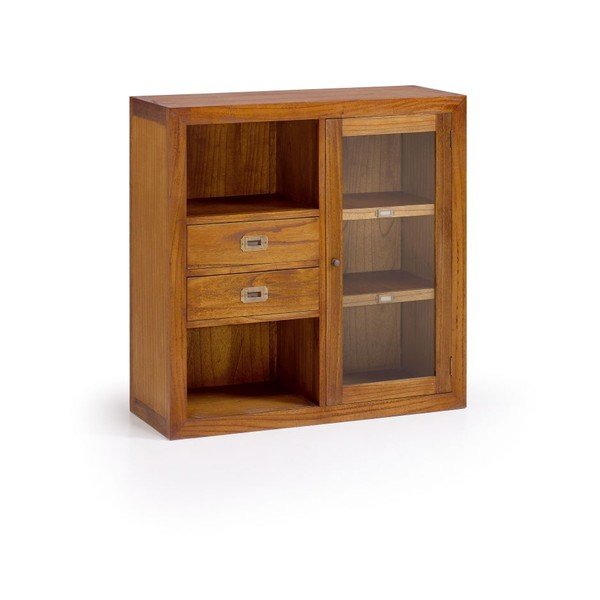 Presklená komoda z dreva bieleho cédra Moycor Star