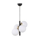 Biele/čierne závesné svietidlo so skleneným tienidlom ø 15 cm Forte – Squid Lighting