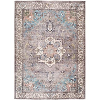 Modro-hnedý koberec s podielom bavlny Universal Haria, 80 x 150 cm