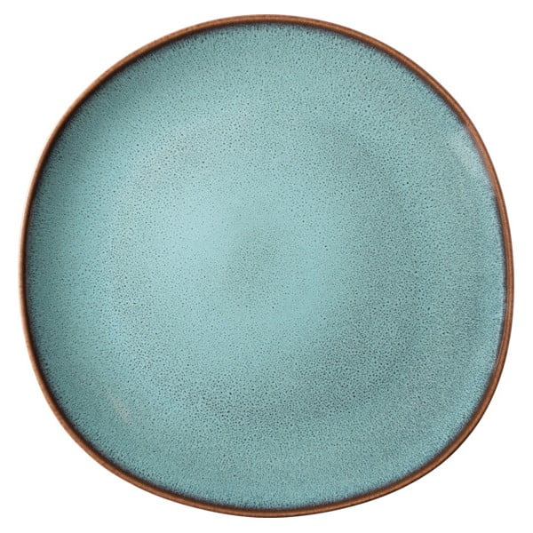 Tyrkysovo-hnedý kameninový tanier Villeroy & Boch Like Lave, ø 28 cm