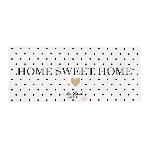 Kovová dekoratívna ceduľa Miss Étoile Home Sweet Home, 13 x 30 cm