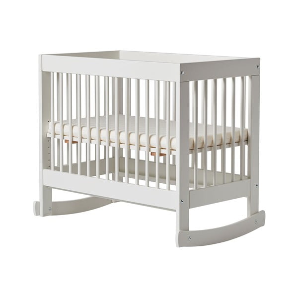 Biela pojazdná detská postieľka Pinio Basic, 89 × 45 cm-image-3