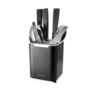 Čierny stojan na príbory Vialli Design Cutlery