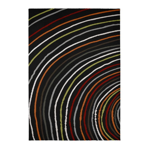 Čierny koberec Calista Rugs Madrid Rainbow, 160 x 230 cm