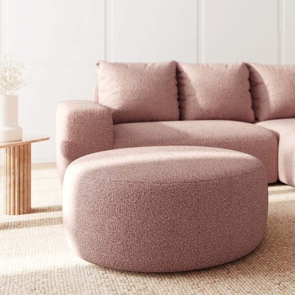 Ružová podnožka z textílie buklé Monce – Rodier-image-2