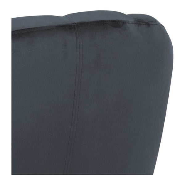 Tmavosivé zamatové kreslo Actona Daniella-image-2