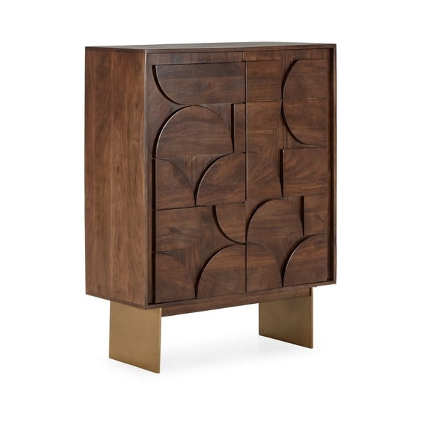 Hnedá skrinka z mangového dreva 90x120x40 cm Trisha – MOME-image-2