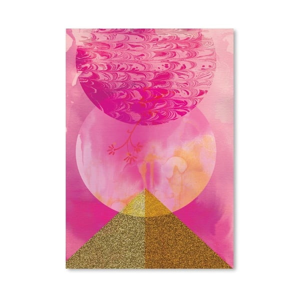 Plagát Golden Pink, 30x42 cm