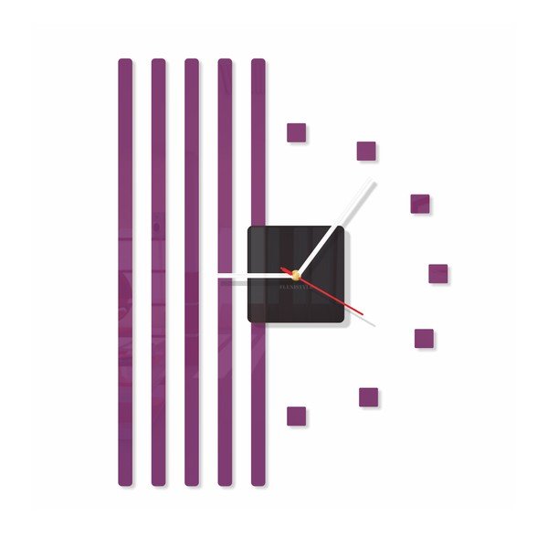 Hodiny z plexiskla Points Purple