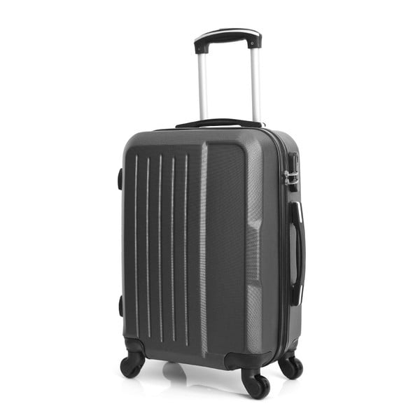 Tmavosivý cestovný kufor na kolieskach Hero Maroko, 37 l-image-4