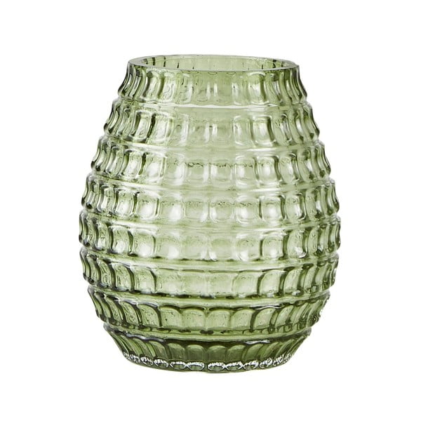 Zelená sklenená váza so vzorom Villa Collection, ∅ 9 cm