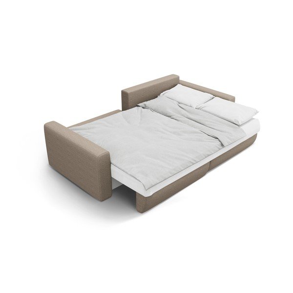 Svetlohnedá rozkladacia rohová pohovka s úložným priestorom Belfast – Cosmopolitan Design-image-4