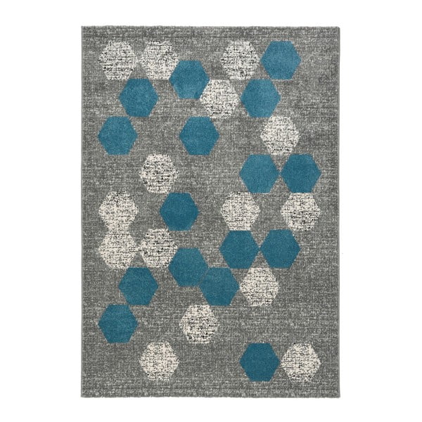 Modrosivý koberec DECO CARPET Dotty, 133 × 190 cm