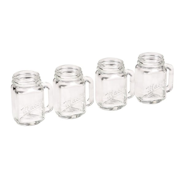 Sada 4 poldecových pohárikov Rex London Mason Jar-image-1
