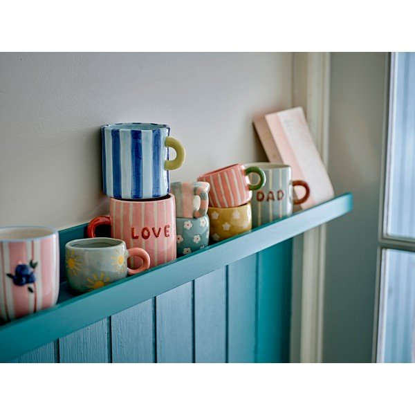 Svetlozelená/svetloružová keramická šálka na espresso 110 ml Nini – Bloomingville-image-3