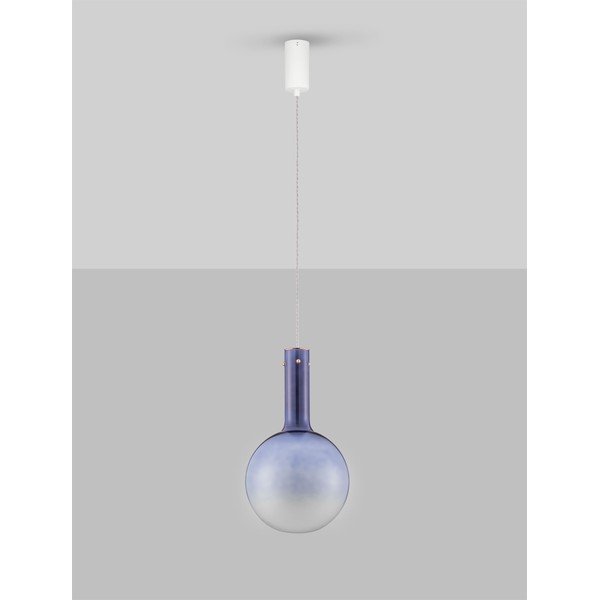 Modré sklenené LED závesné svietidlo so stmievačom ø 25 cm Nostos – Nova Luce-image-3