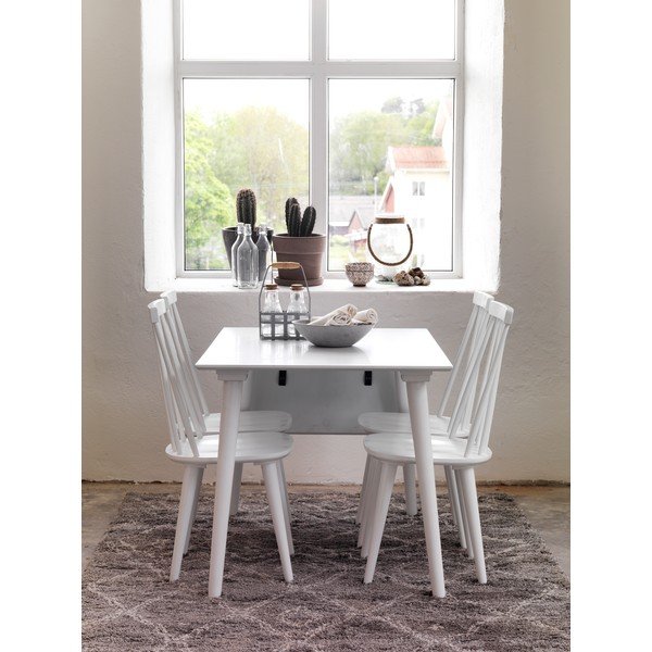 Biela jedálenská stolička z dreva kaučukovníka Rowico Lotta-image-1