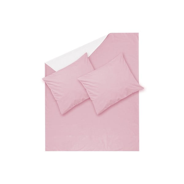 Ružové obliečky Hawke&Thorn Parker Simple, 240 x 220 cm + 2 x vankúš 50 x 60 cm
