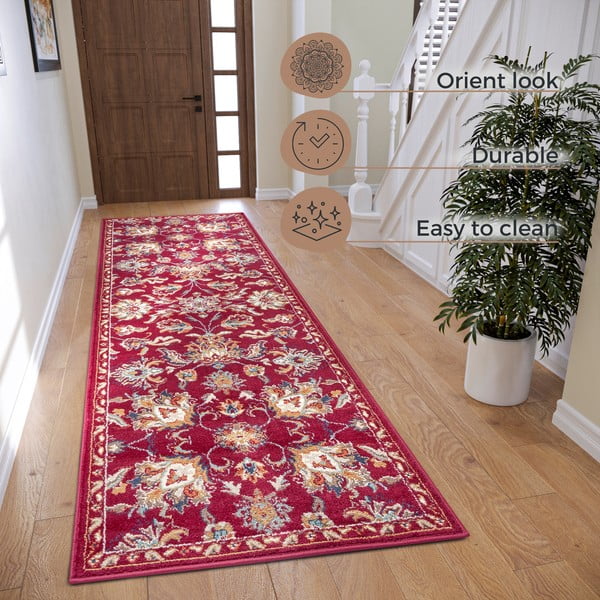 Červený koberec behúň 80x240 cm Orient Caracci - Hanse Home-image-4